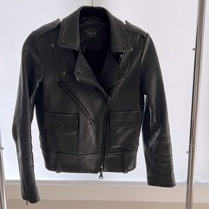 Black leather jacket